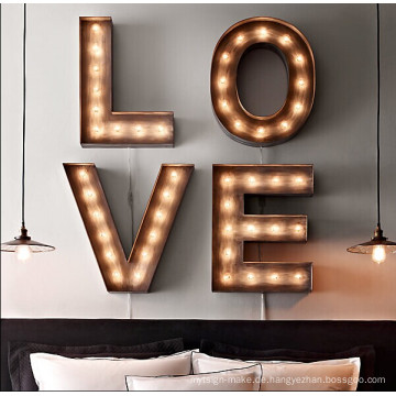 Antik-Finish Shop Zeichen Letterts mit LED hintergrundbeleuchtet